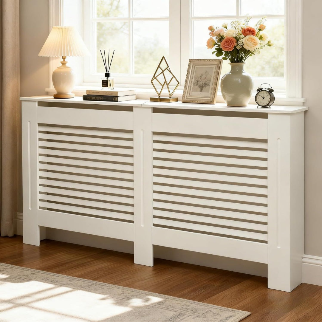Fonctionnel, grille de radiateur marron en panneau de particules