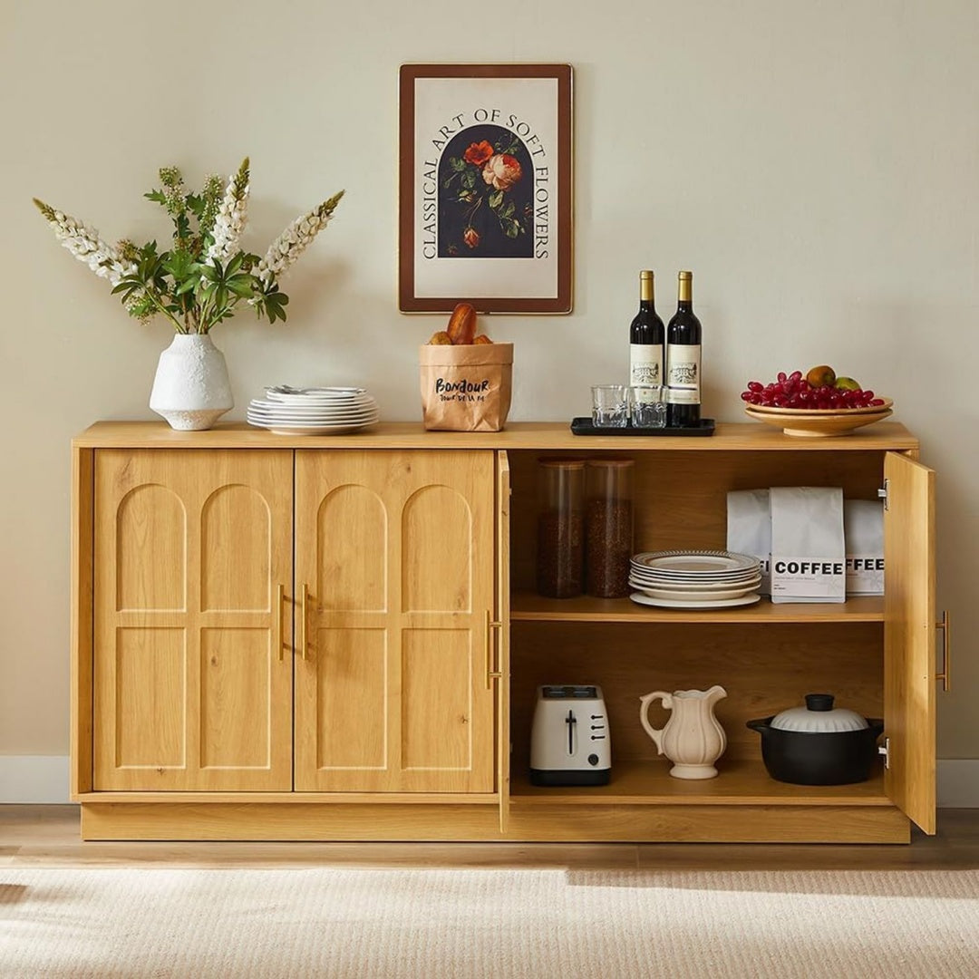 Buffet beige chaleureux moderne 169 x 40 x 80 cm