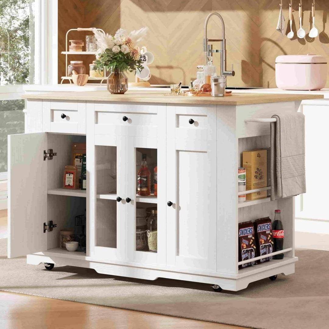 Buffet pliable gris clair contemporain