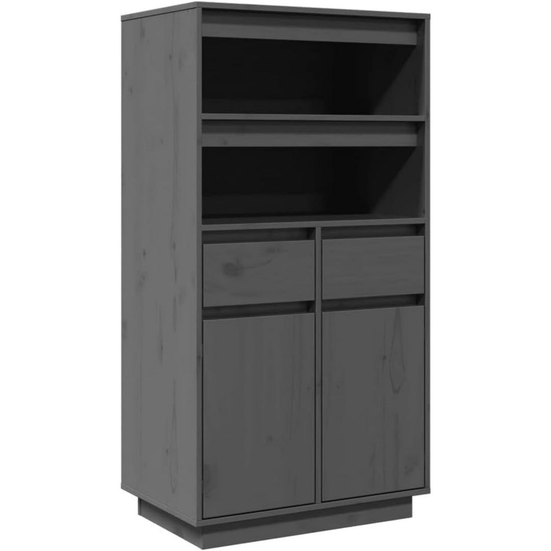 Buffet esprit rustique 2 tiroirs en bois massif