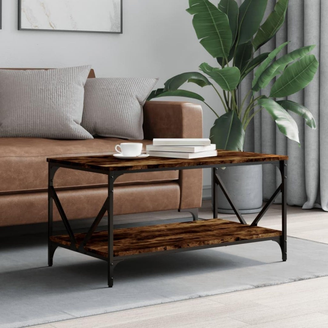 Table basse robuste gris 90 x 50 x 45 cm