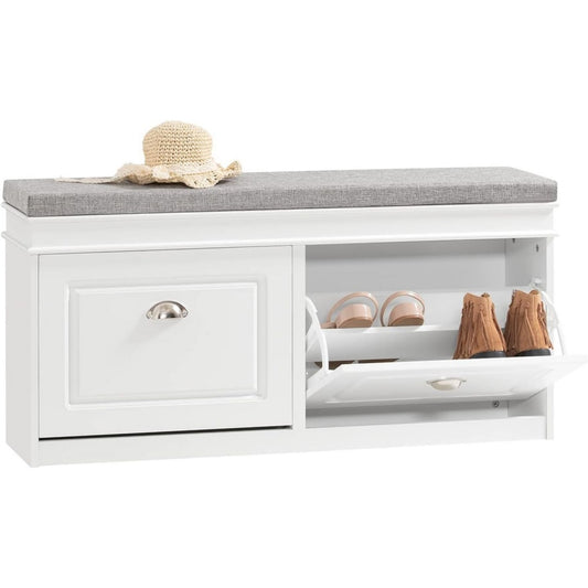 Raffine, rangement chaussures gris clair en bois