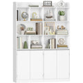 30 x 120 x 180 cm bibliotheque gris clair avec 4 portes