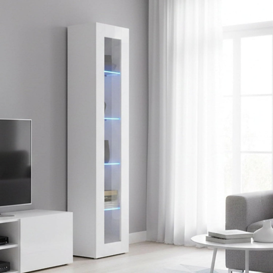 Buffet avec plateau en verre trempe gris