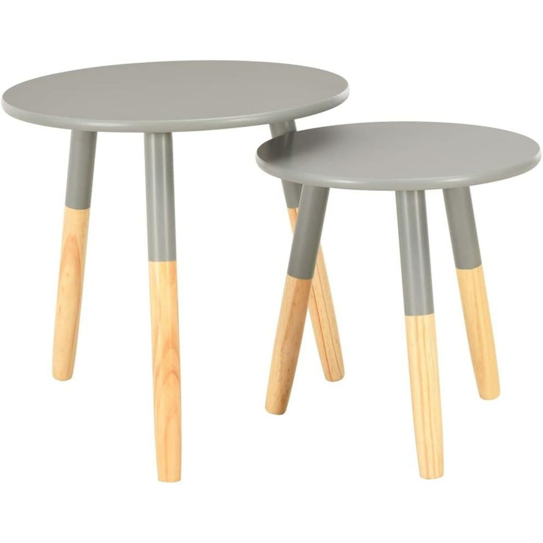 Tables gigognes beige design scandinave