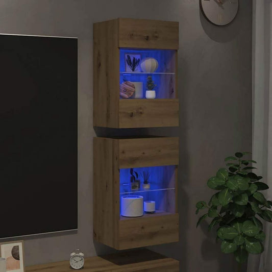 Original, banc TV bordeaux en bois
