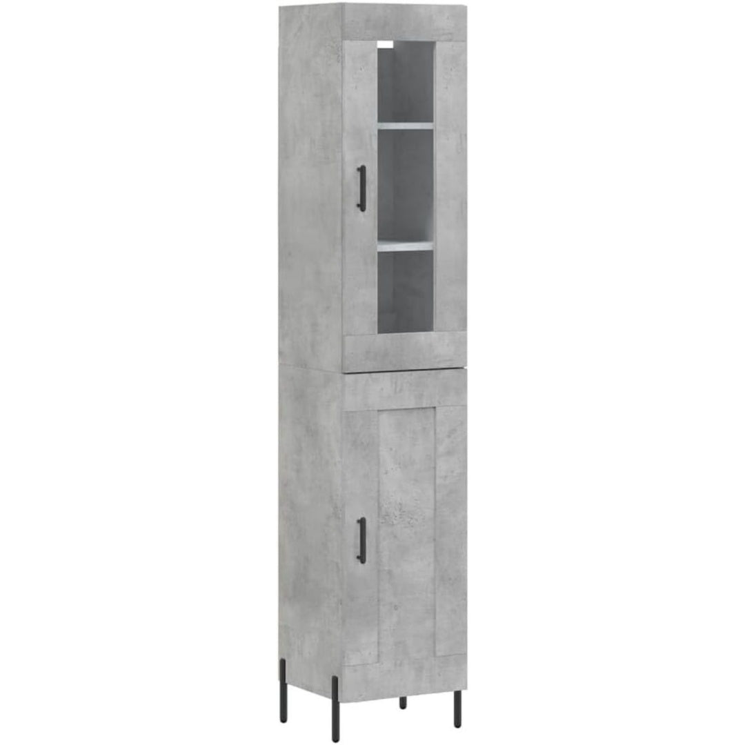 Intemporel, Vaisselier gris style luxe en bois