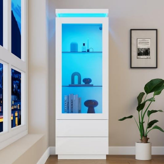 Armoire lumineuse gris avec eclairage LED