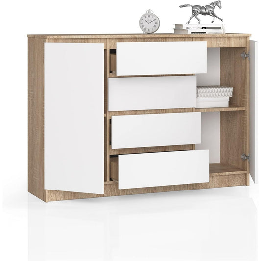 Commode gris clair pour entree 4 tiroirs