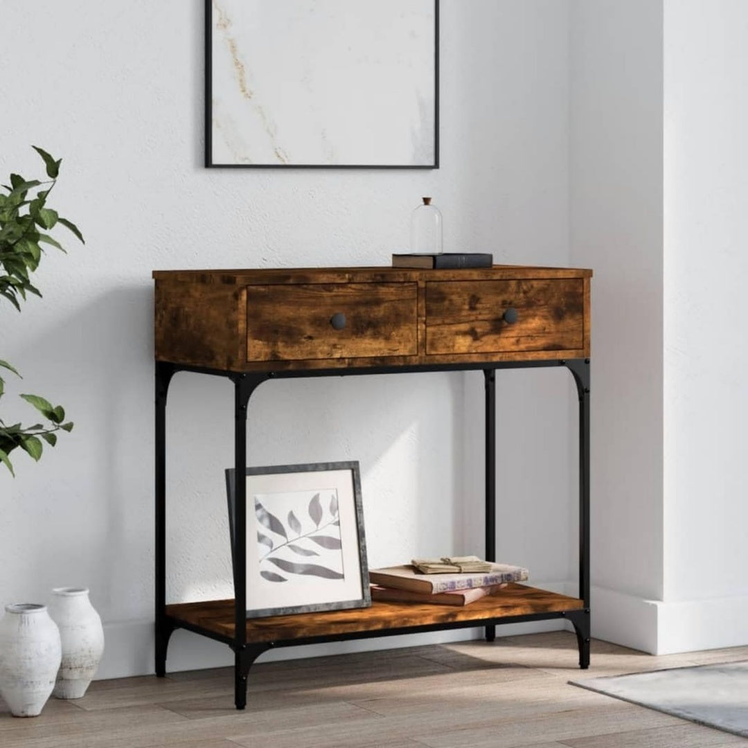 Petite table console gris