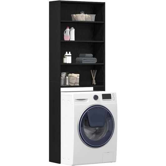 Rangement meuble lave-linge, gris fonce