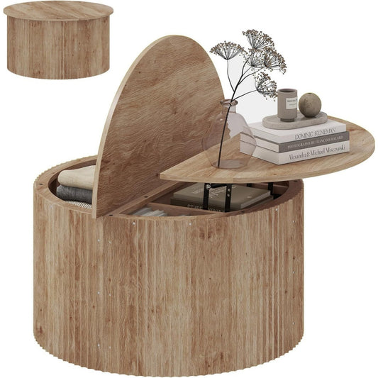 Table basse marron 80 cm, de design epure