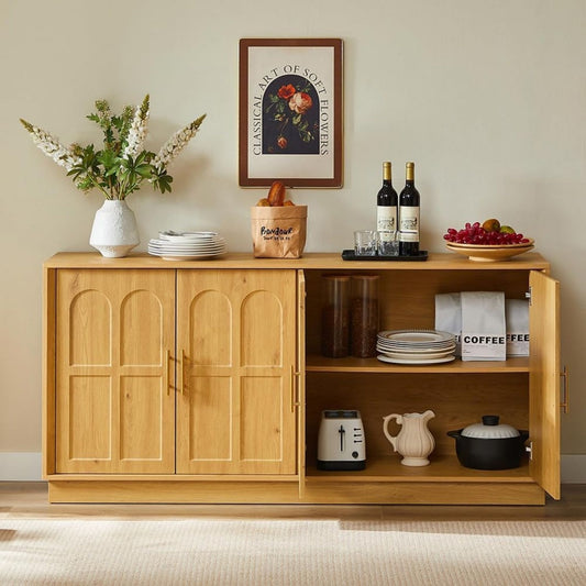 Buffet beige chaleureux moderne 169 x 40 x 80 cm