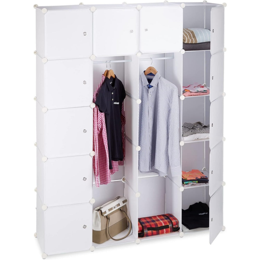Armoire gris clair (36.5 x 145 x 180 cm)