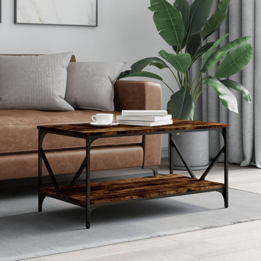 Table basse robuste gris 90 x 50 x 45 cm